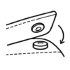 Icon eines Magnetverschlusses in einer Abschirmtasche